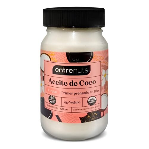 ENTRE NUTS Aceite de Coco Virgen 500ml ACEITE DE COCO ENTRE NUTS VIRGEN 500CC
