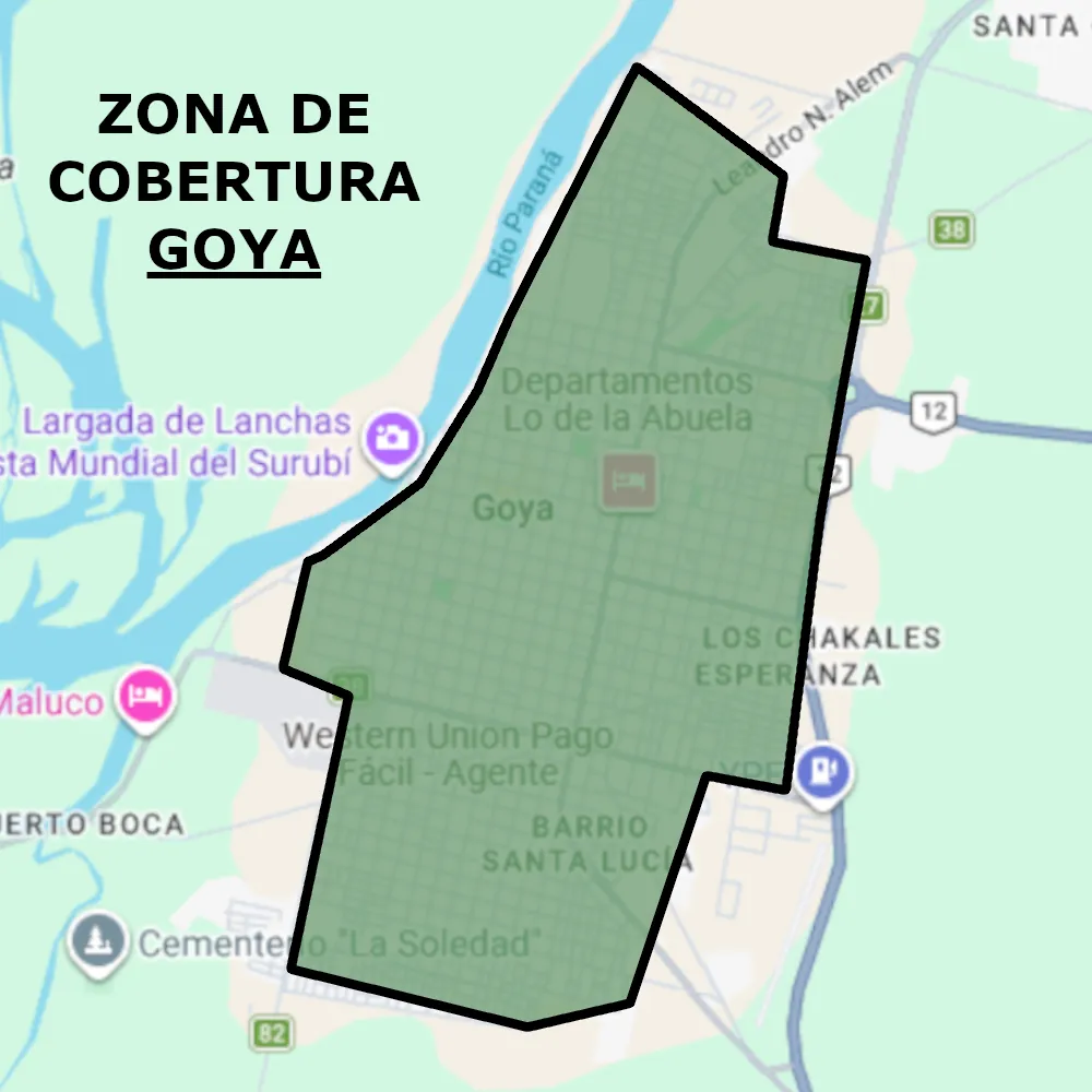 Zona de cobertura Goya