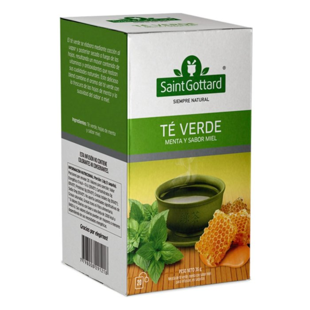 SAINT GOTTARD TE VERDE CON MENTA Y MIEL
