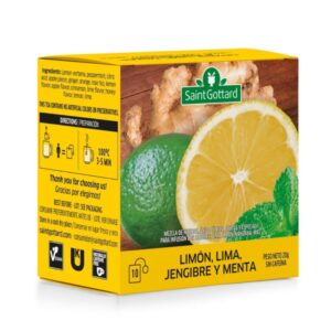 SAINT GOTTARD X10 LIMON, LIMA , JENGIBRE Y MENTA