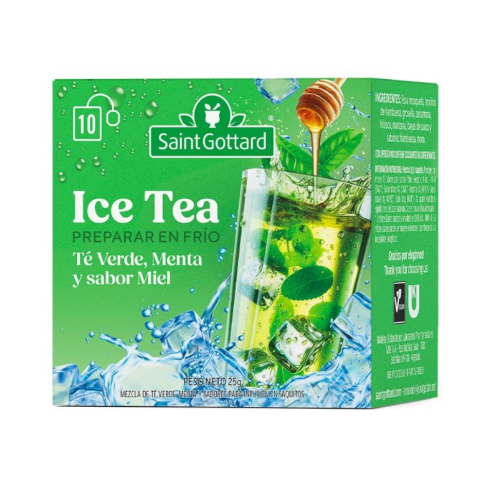 SAINT GOTTARD ICE TEA TE VERDE, MENTA Y MIEL