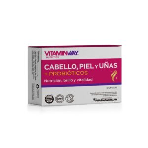 VITAMINWAY CABELLO, PIEL Y UÑAS + PROBIOTICOS x30