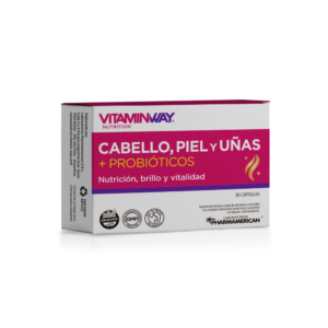VITAMIN WAY CABELLO, PIEL Y UÑAS + PROBIOTICOS