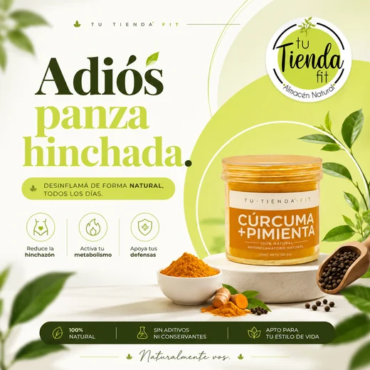 Adiós panza hinchada - Campaña Tu Tienda Fit Cúrcuma