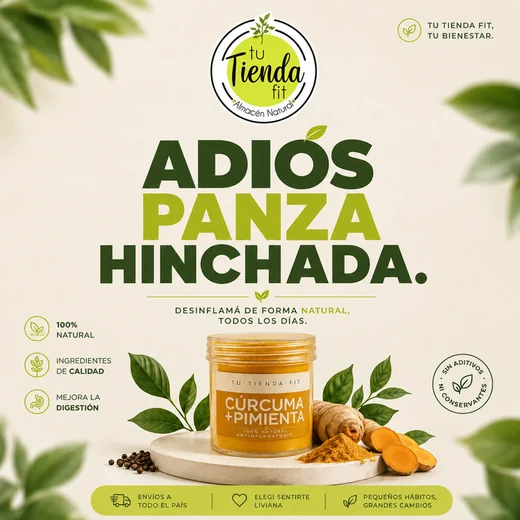 Adiós panza hinchada - Campaña Tu Tienda Fit Cúrcuma