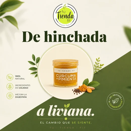 De hinchada a liviana - Campaña Tu Tienda Fit Cúrcuma