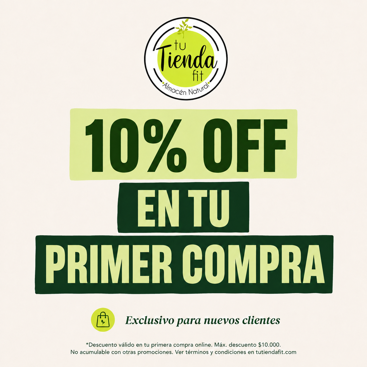 10% OFF en tu primer compra - código bienvenido10