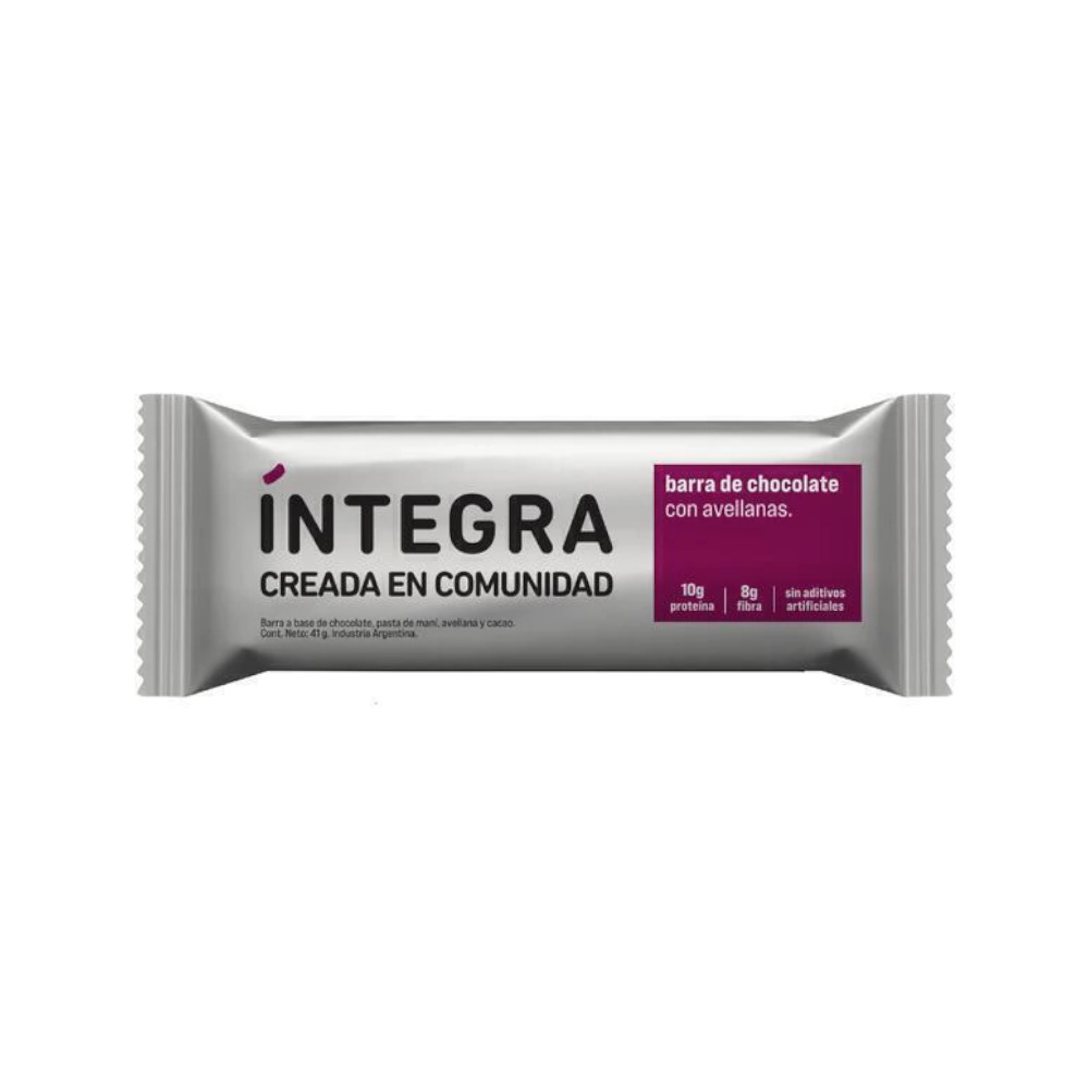 BARRA DE CHOCOLATE INTEGRA AVELLANA
