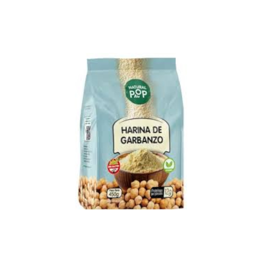NATURAL POP HARINA DE GARBANZOS 450GR